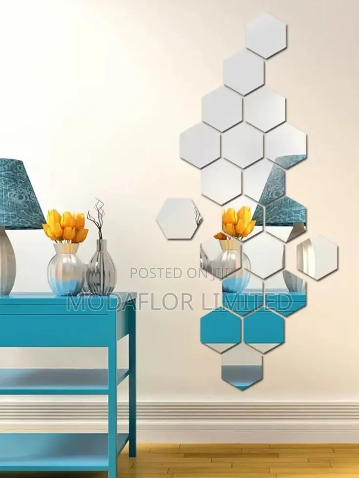 Mirror Wall Art – Acrylic Hexagon Edition