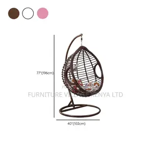 Home Chairs: Hanging Outdoor Swing Chair With Fabric Seating