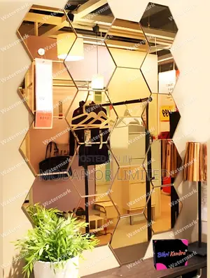 Reflect Elegance – Hexagon Mirror Tiles