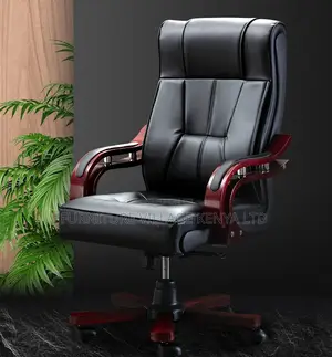 Office Chair:Fixed-Position Luxury Leather Executive Chair