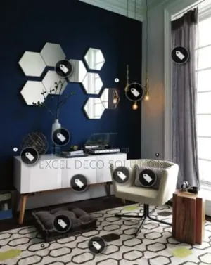 "Boho Chic Hex Mirror"