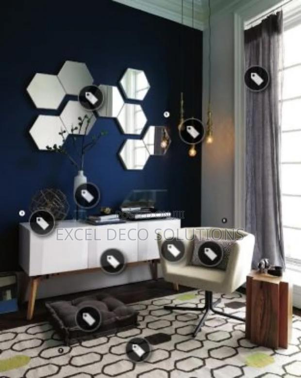 "Boho Chic Hex Mirror"