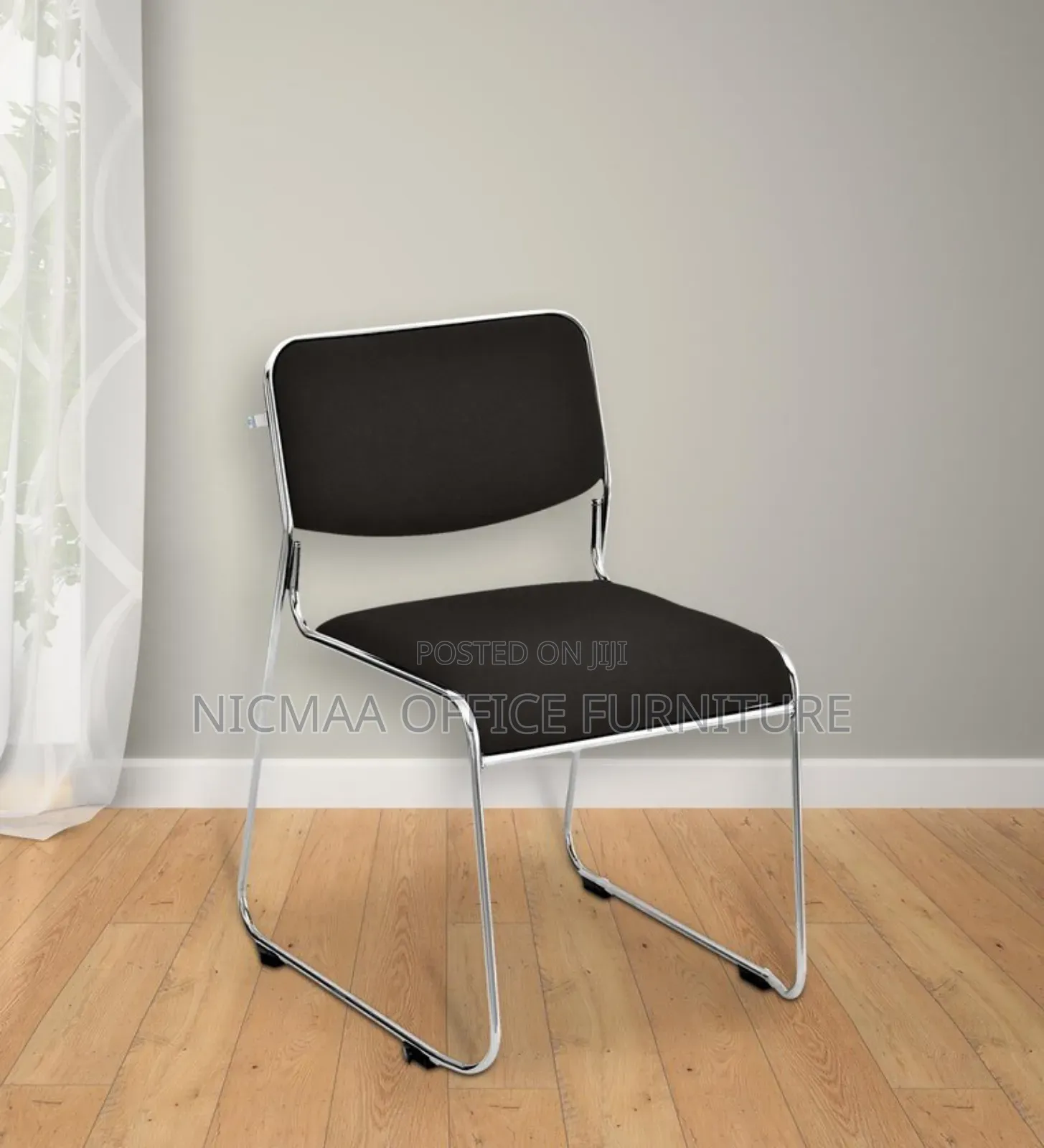 Sturdy Chrome Frame Stackable Visitors Seat