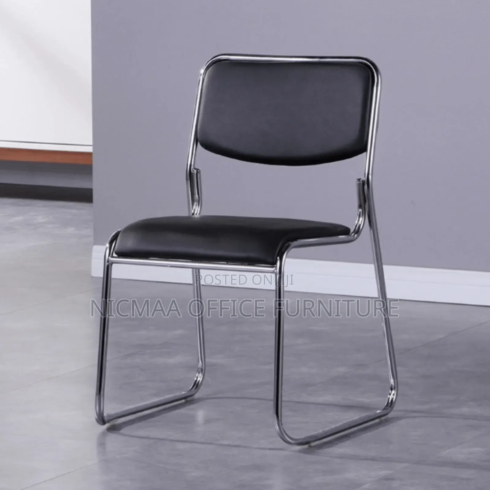 Sturdy Chrome Frame Stackable Visitors Seat