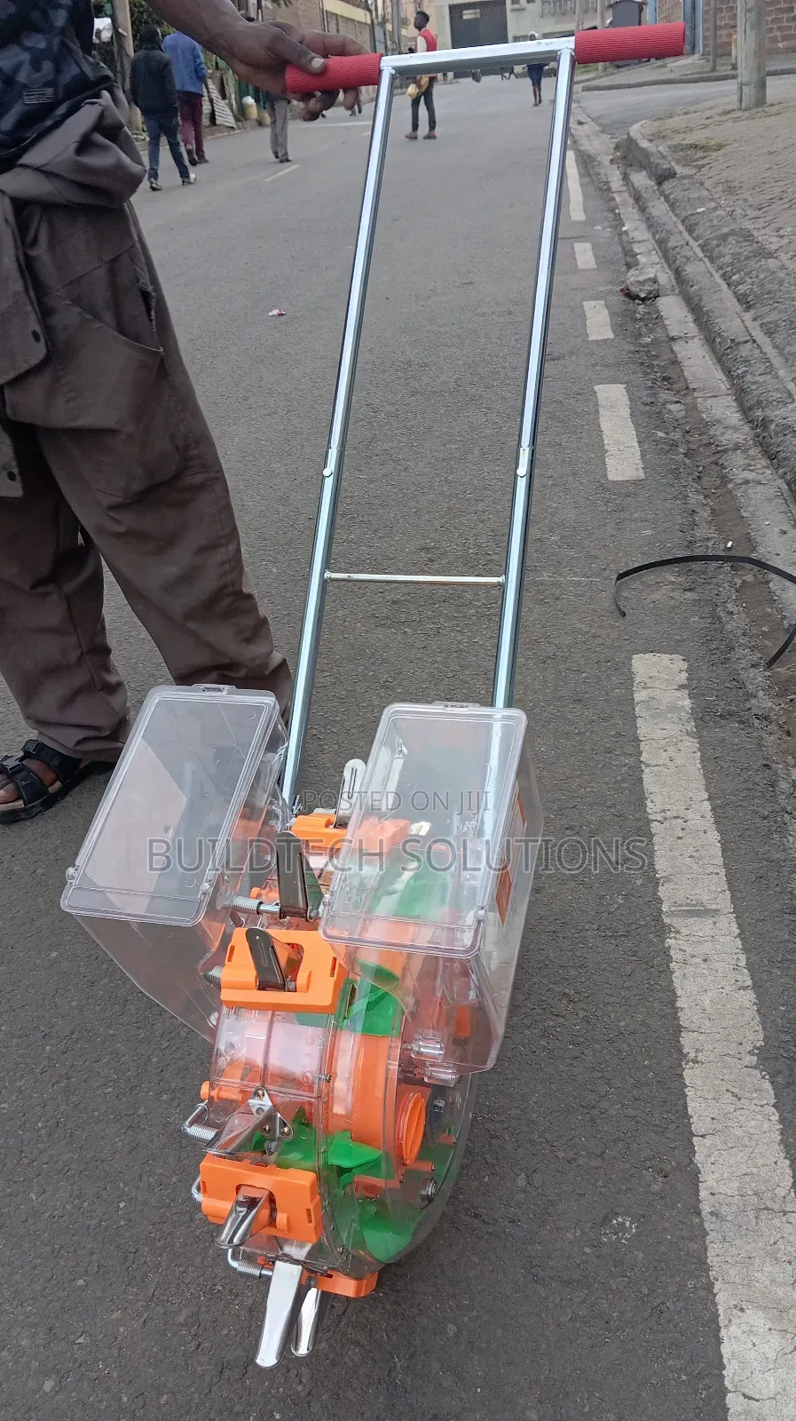 2 Seed Hand Push Roller Seed Planter
