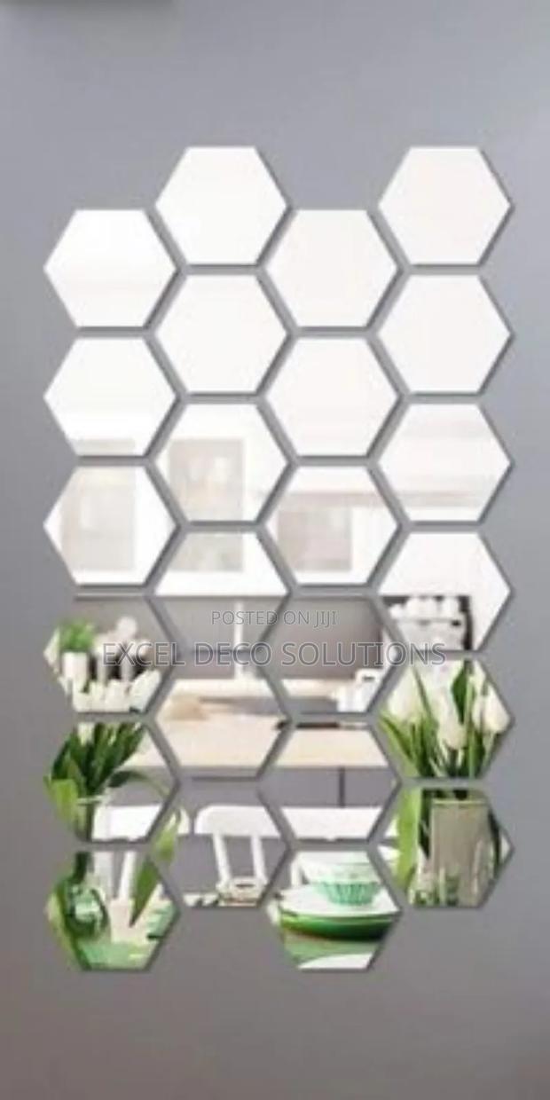 "Art Deco Hex Mirror" - main view