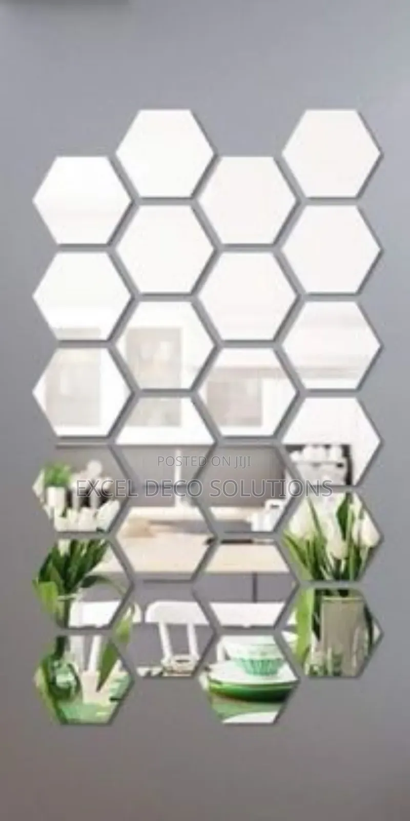 "Art Deco Hex Mirror"