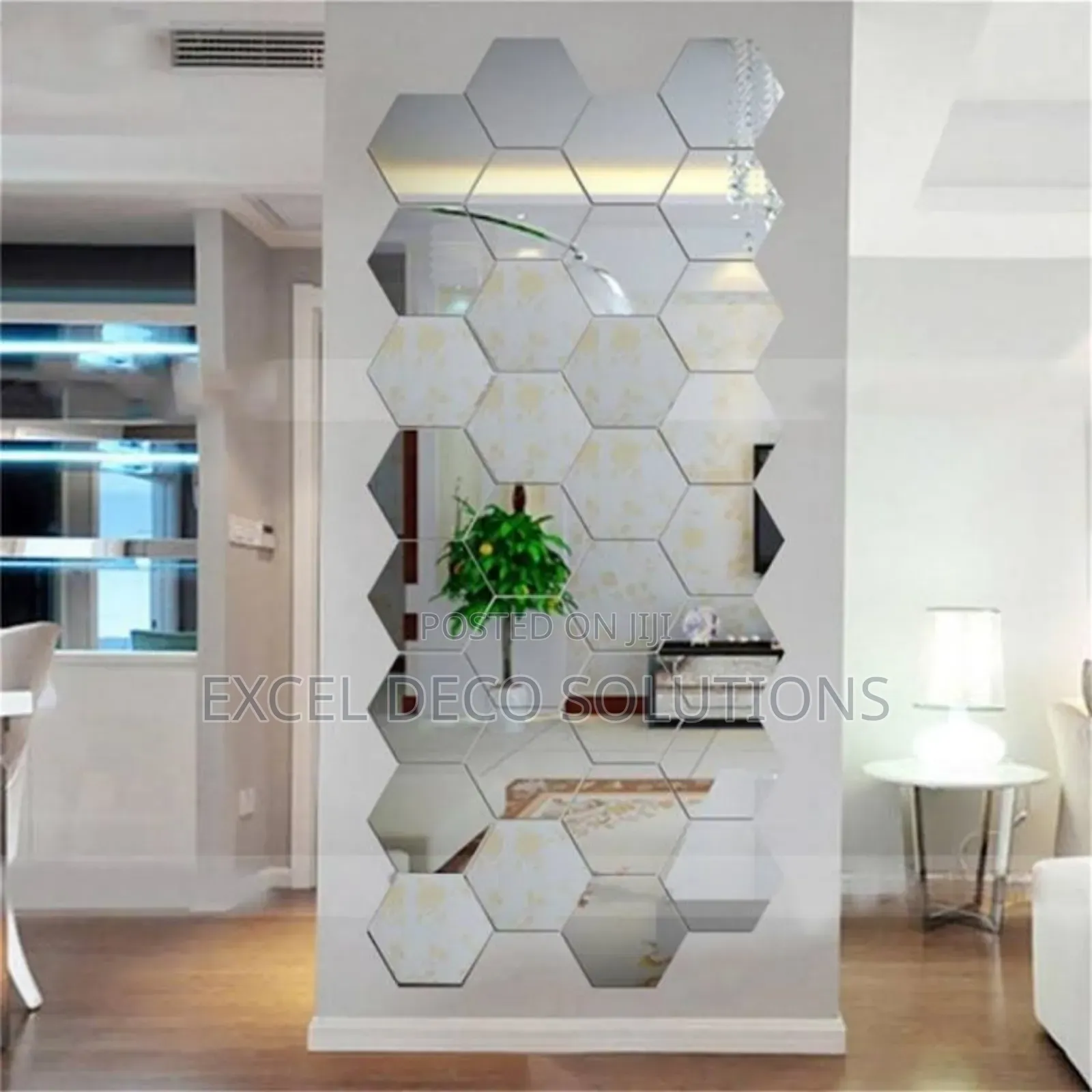 "Floating Hex Mirror"