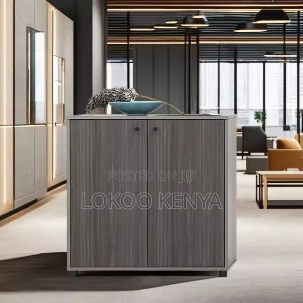 Office Cabinet: Wood Finish Office Storage Cabinet