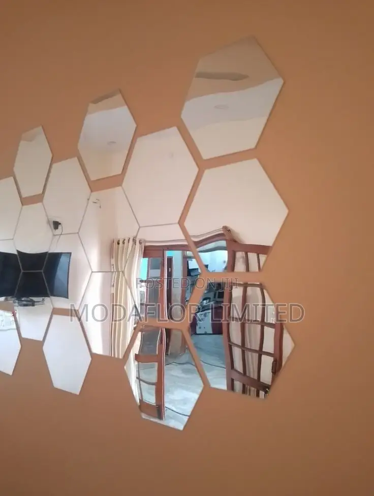 Reflections With a Twist – Geometric Hexagon Mirrors