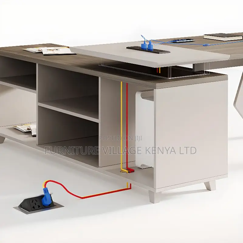 Office Desk:1800mm Solid Manager Desk With Extension Storage