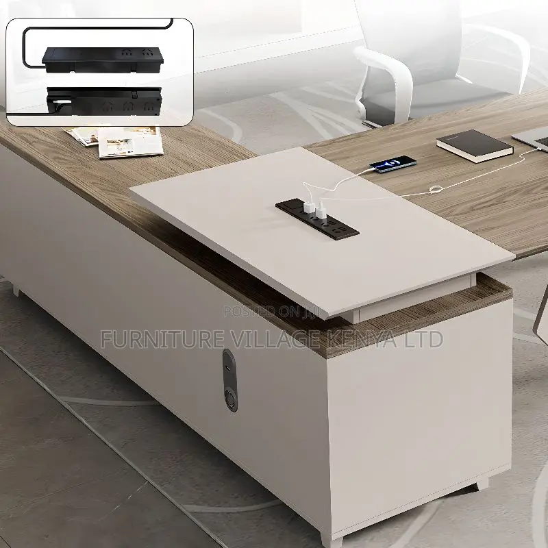 Office Desk:1800mm Solid Manager Desk With Extension Storage