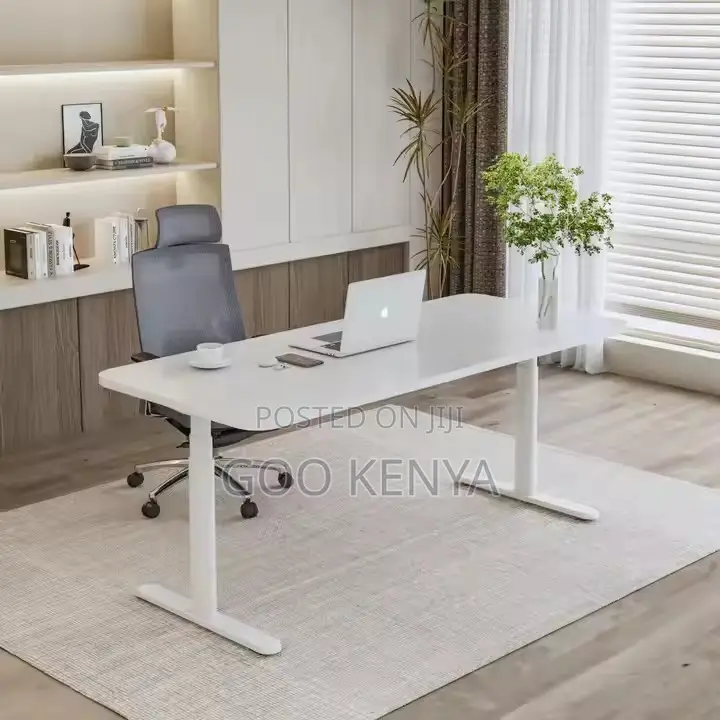 Office Table ; 140cm Adjustable Height Computer Table