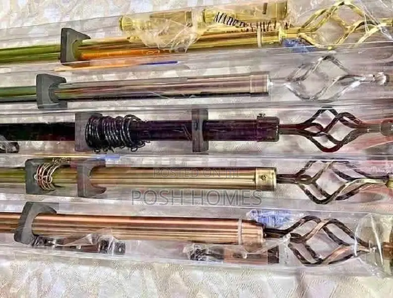 Gold Extendable Curtain Rods 2m