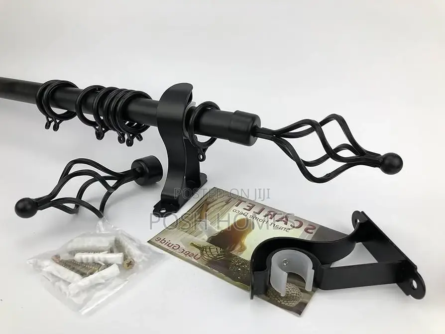 Quality Double Black Curtain Rods
