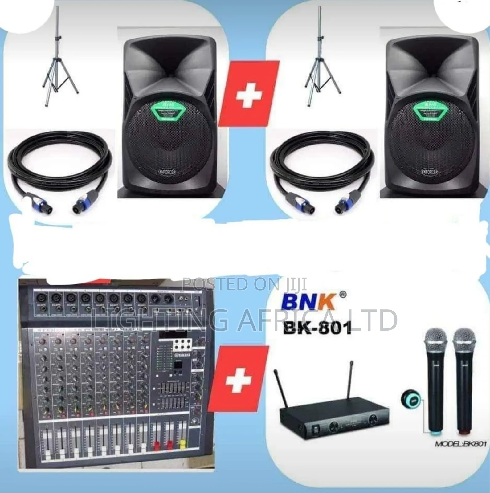 8ch Max Powered Mixer Full Sound System