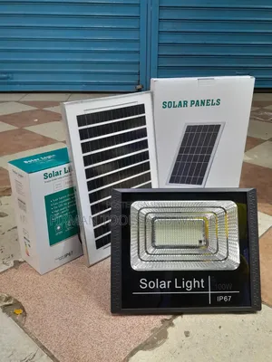 Bright Solar Flood Light 100 Watts And Panel Ip67