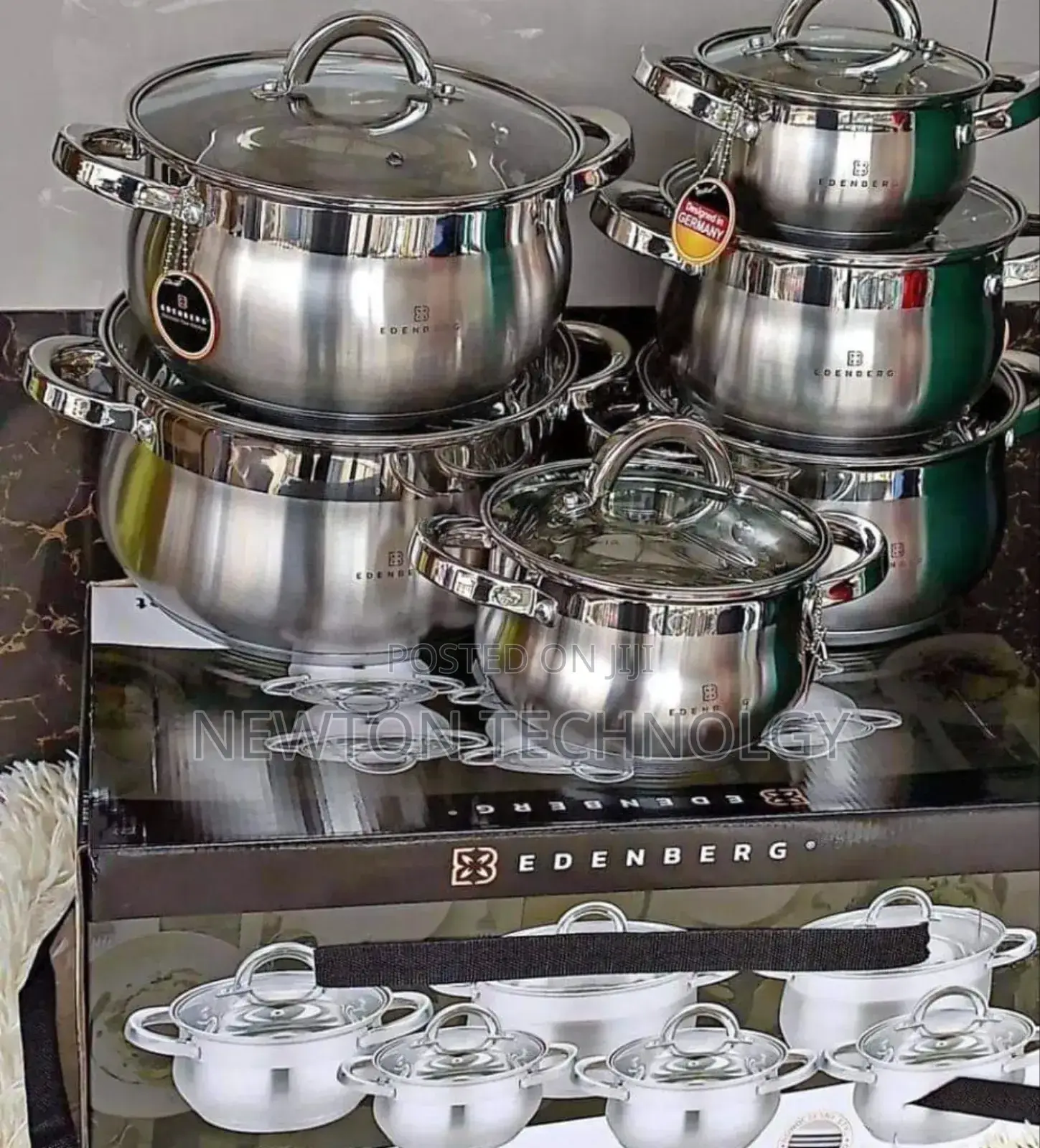 12 Pieces Stainless Steel Edenberg Cookware Set