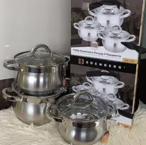6 Pieces Edenberg Eb-3716 Stainless Steel Cookware Set
