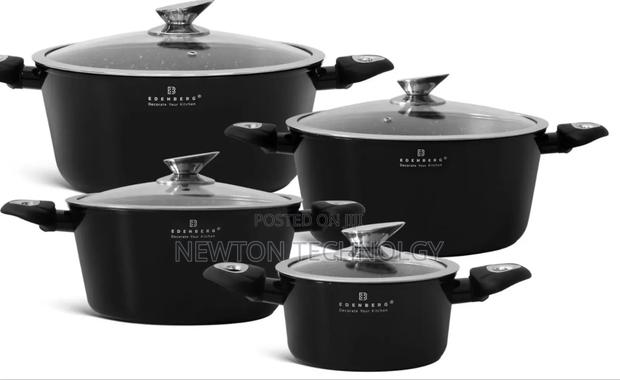 Black Edenberg 8 Pieces Nonstick Cookware Set