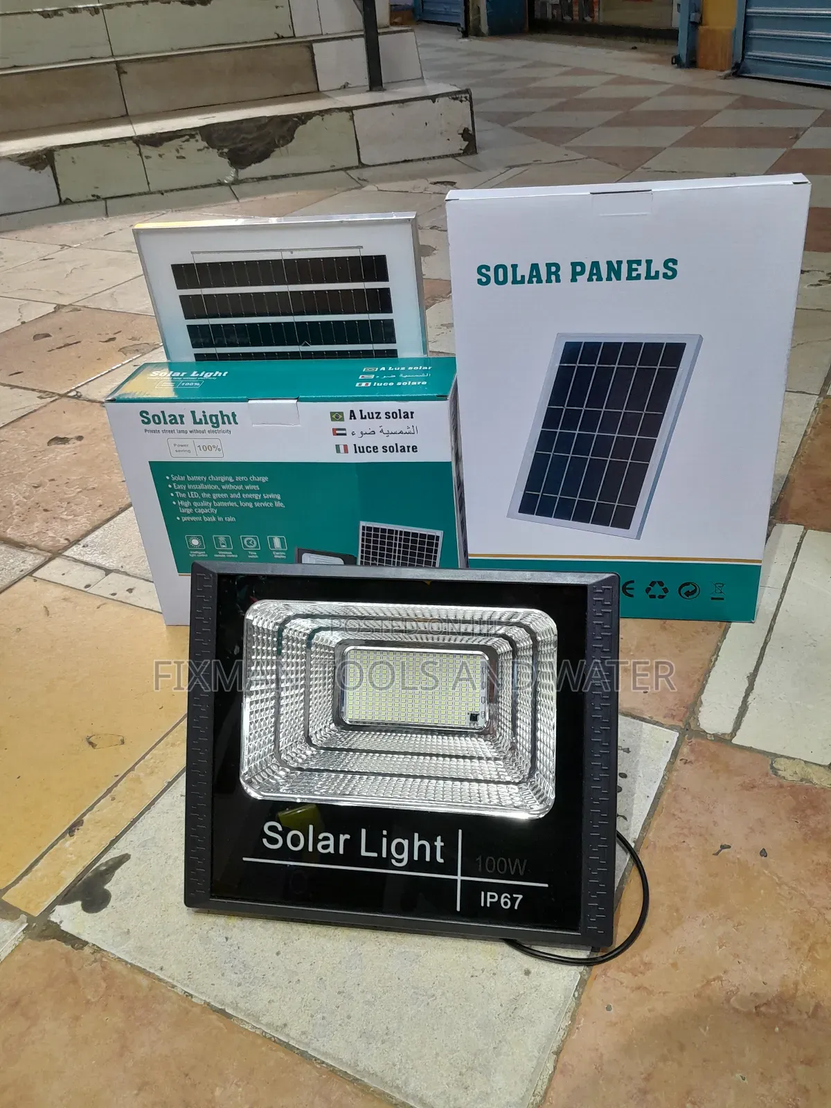 Light Sensor Security Solar Light 100 Wattsand Remote