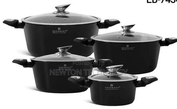 Black Edenberg 8 PCS Nonstick Cookware Set