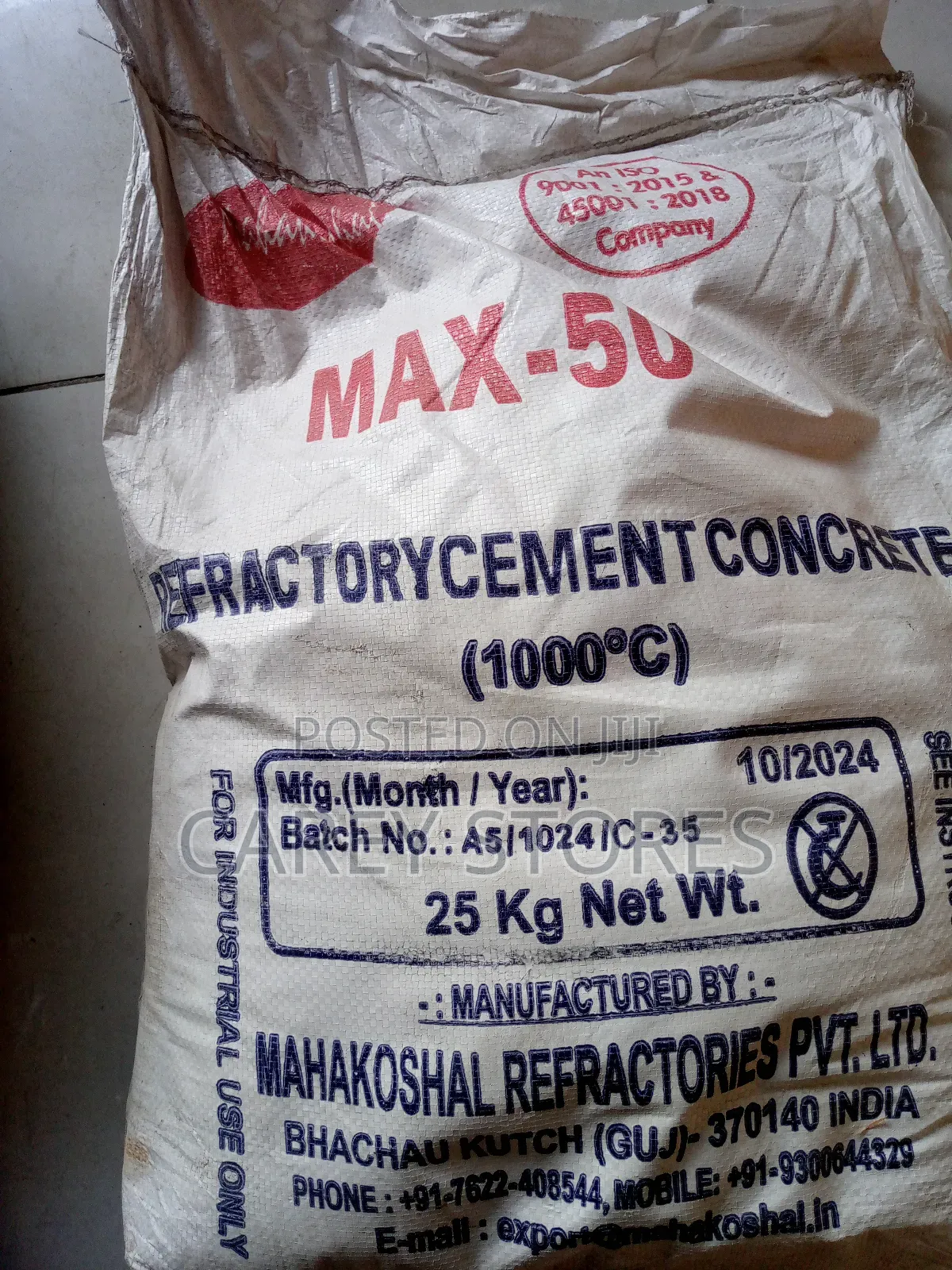 Refractory Cement. Fire Proof Cement