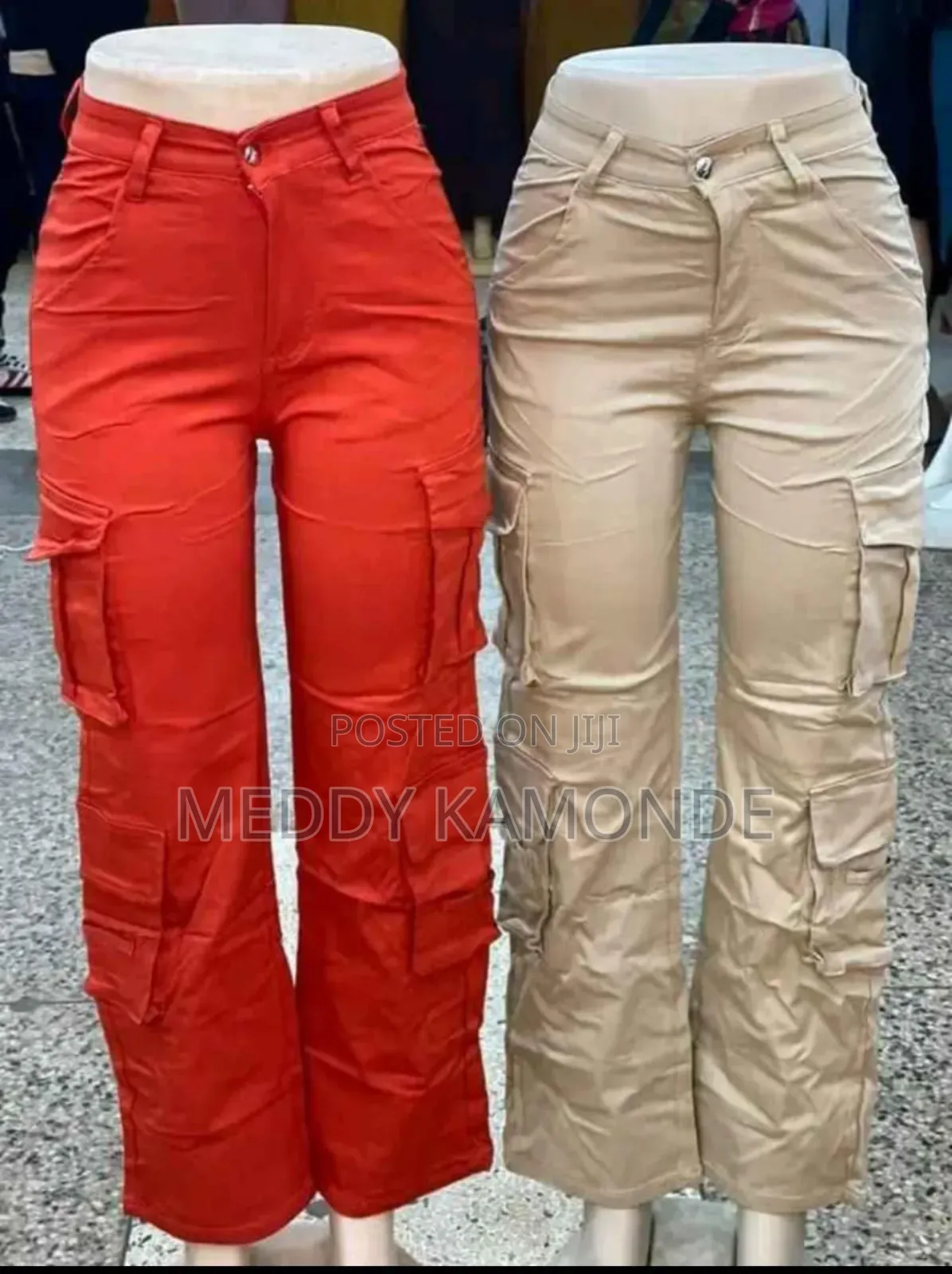 Designer Beige Cargo Pants