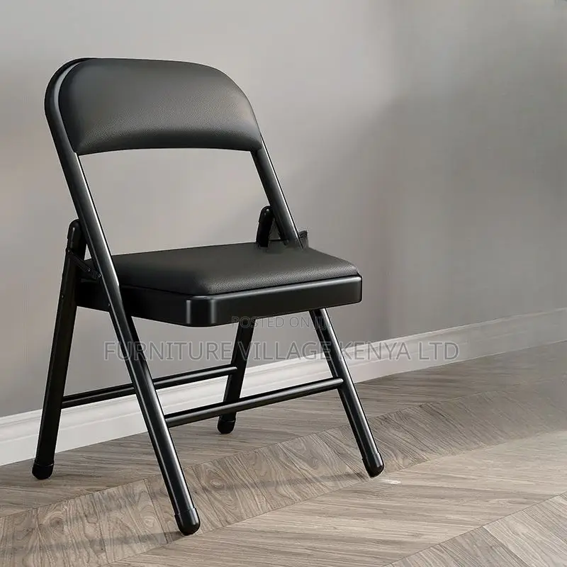 Office Chair:Space-Saving Leather Chair With Fold-Out Design