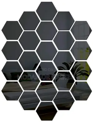 Stick, Style, Shine – Mirror Décor Set of Hexagon Mirrors
