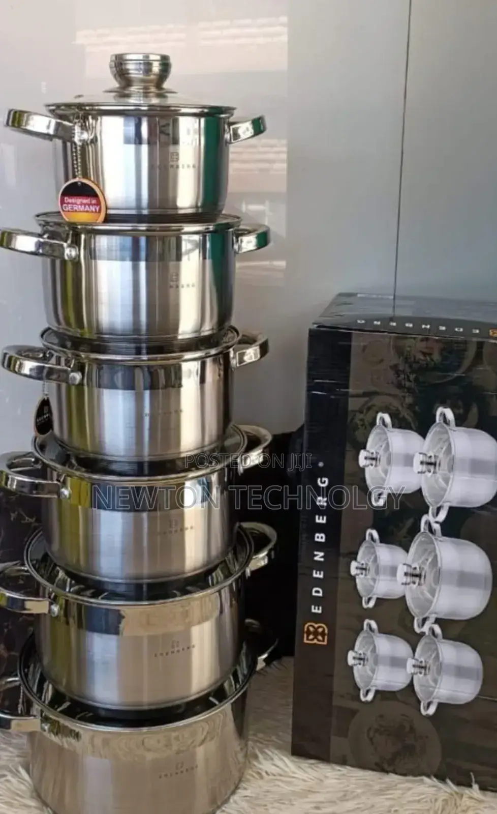 12 Pieces Stainless Steel Edenburg Cookware Set