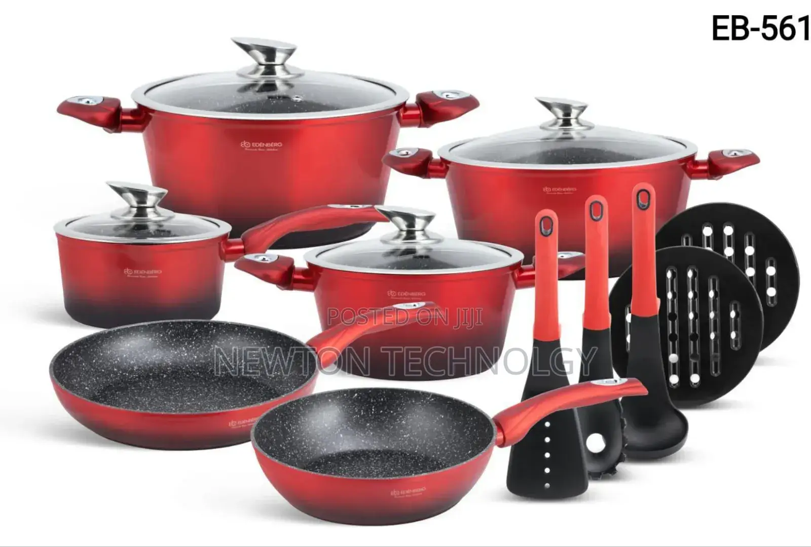 Edenberg 15 PCS Cookware Set Ceramic Non-Stick