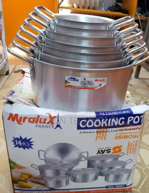 14 Pieces Miralux Stainless Sufuria Cookware Set