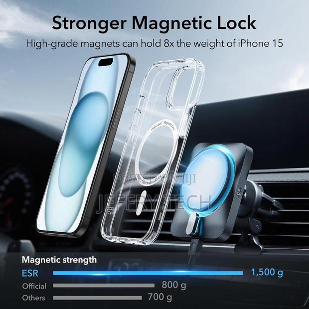 Tendazo iPhone 15 Yellowing Resistant Magsafe Case -Clear - thumbnail 2