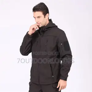 Tactical Waterproof Softshell Jackets Black