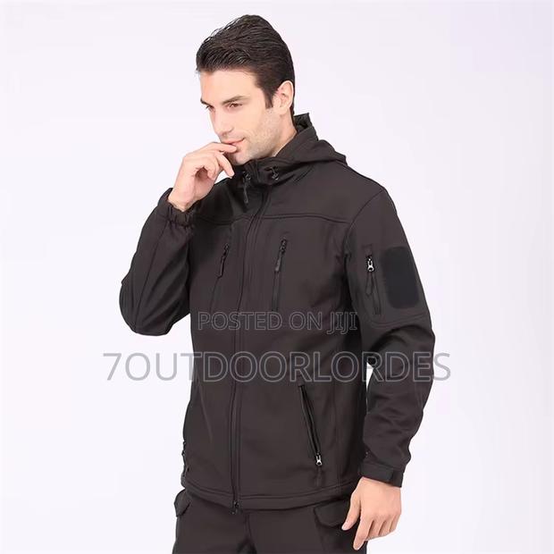 Tactical Waterproof Softshell Jackets Black - thumbnail 2