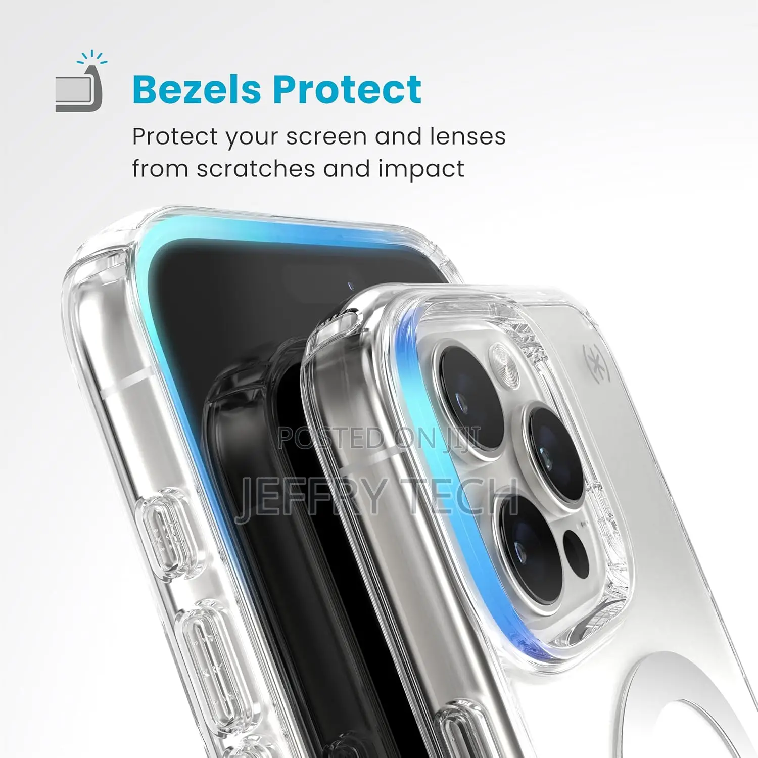Speck Presidio Clear/Chrome iPhone 16 Pro Max Magsafe Case