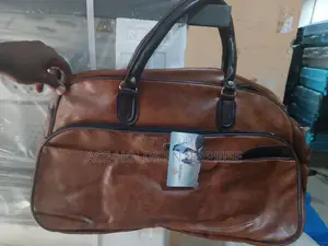 Travel Daffle Bag - Leather Bag (Brown Black)