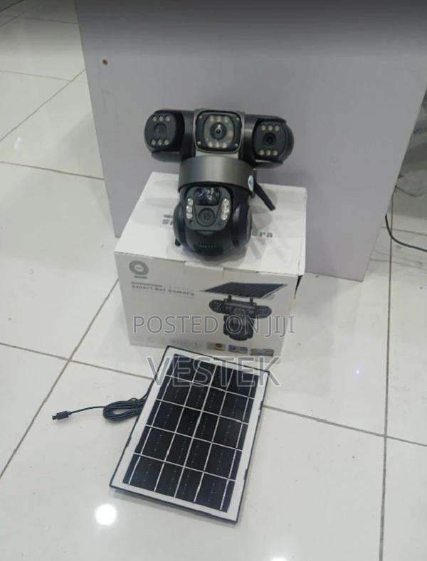 Tripple Lens 4g V380 Solar Powered PTZ Camera