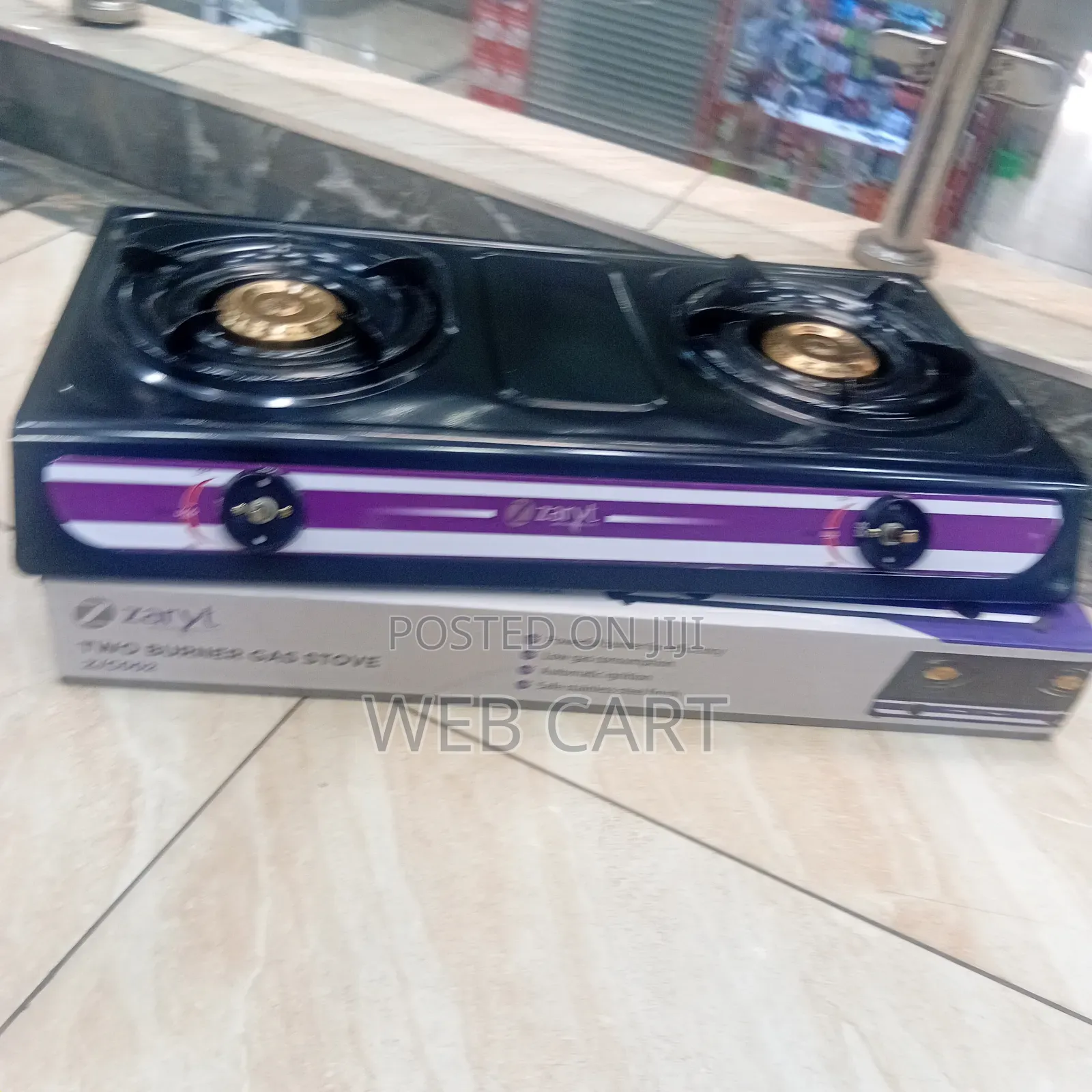 Zaryt 2-Burner Gas Cooker – Stainless Top