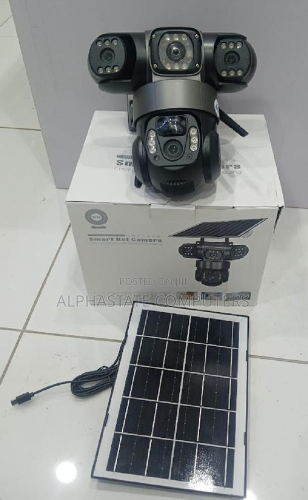G / Tripple Lens Solar Powered CCTV Camera - main view
