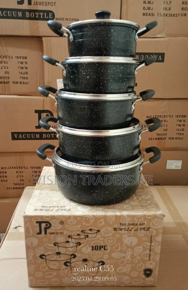 New Model 10 Pieces Jp Non Stick Cookware Set