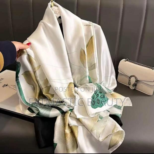 White Silk Scarf - main view