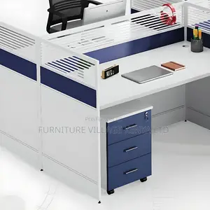 Workstations:4-Unit Executive Office Workstation–Wood Finish