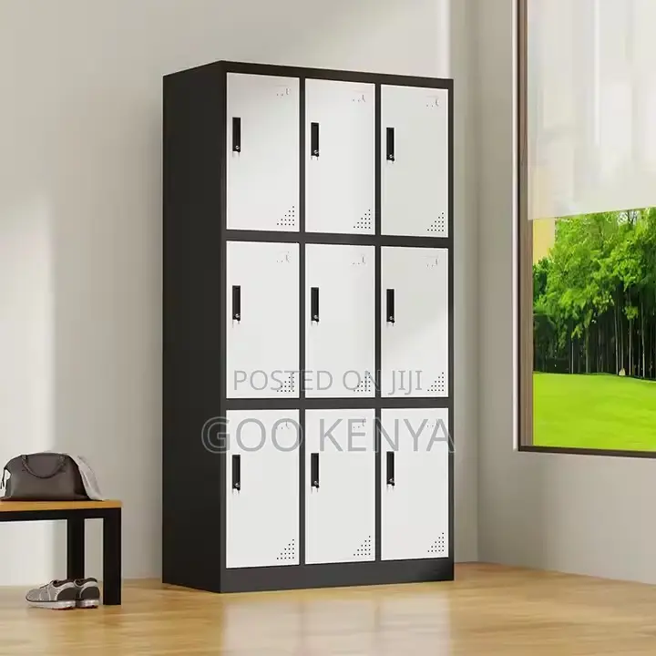 Office Cabinet ; Breathable Hole Cabinet With 9 Doors
