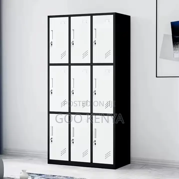 Office Cabinet ; Breathable Hole Cabinet With 9 Doors
