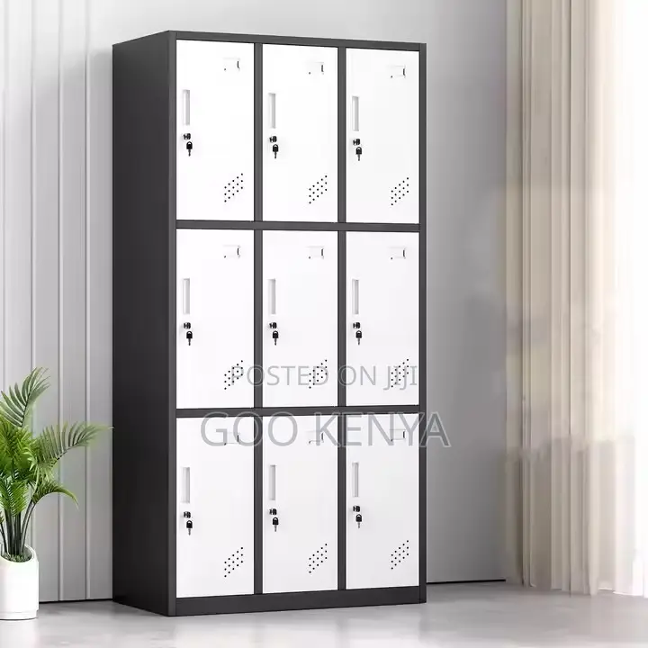 Office Cabinet ; Breathable Hole Cabinet With 9 Doors