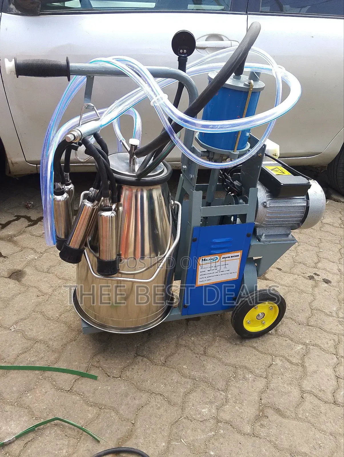 Stainless Steel Single Bucket Milking Machine