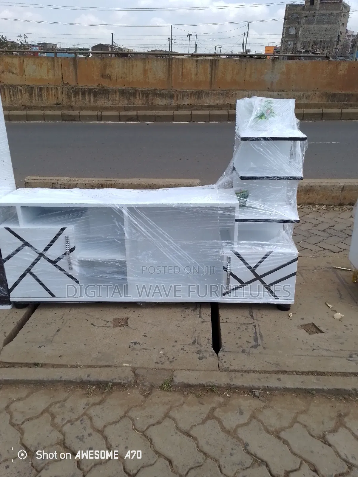 White Colorful Tv Stand