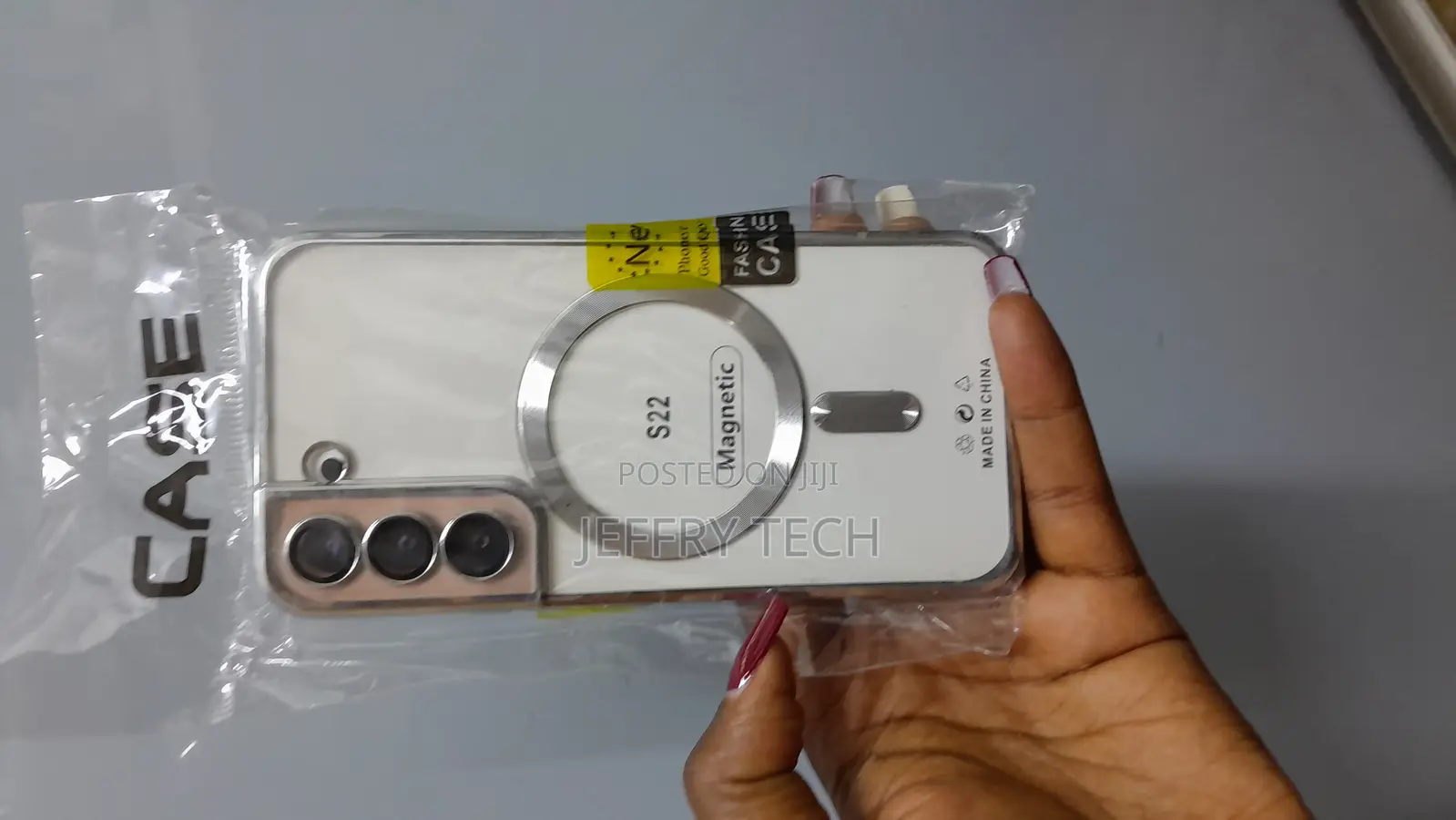 Amazfccy Galaxy S22 Luxury Plating Clear Case With Magsafe